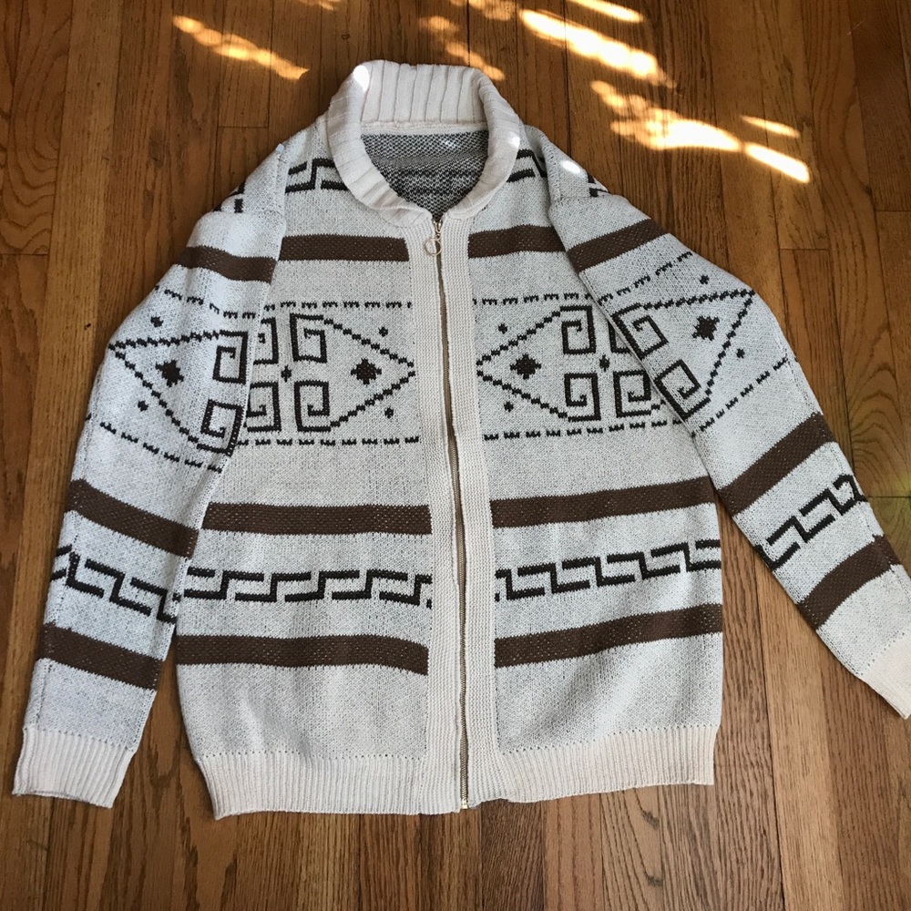 Women’s Zip Up Shawl Sweater 3XL